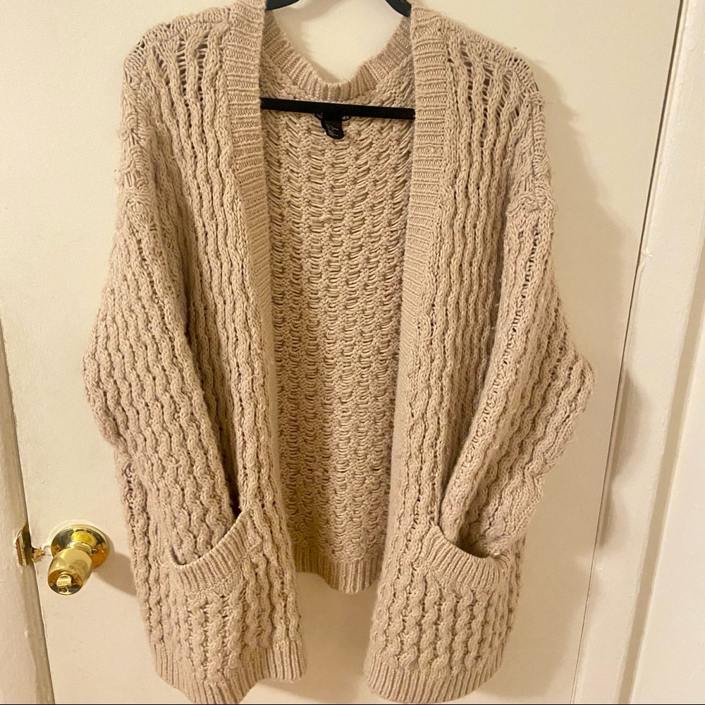Oversized Cream Cardigan
